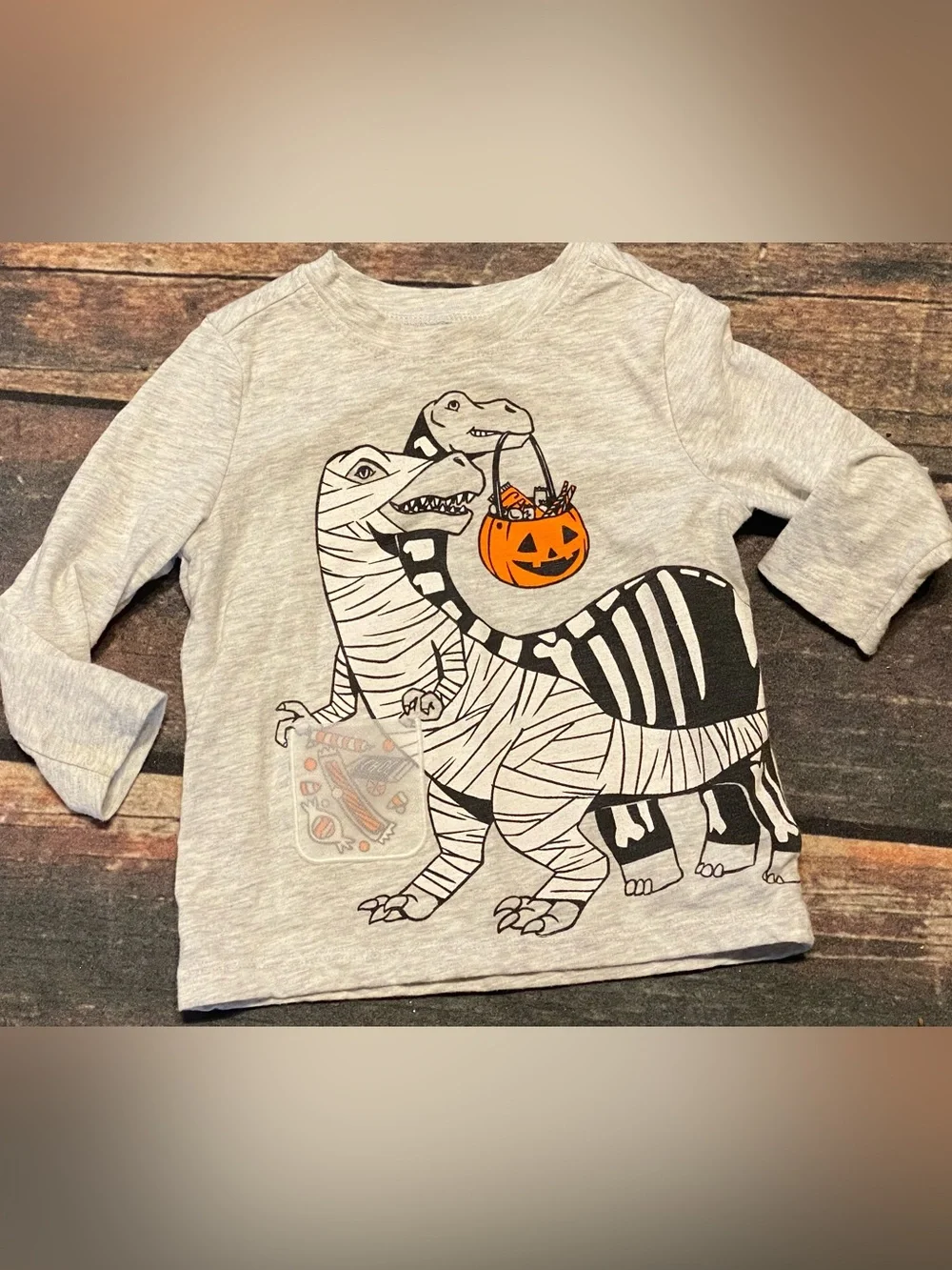 Old Navy Trick or Treat Dinosaur Tee 12-18 Months